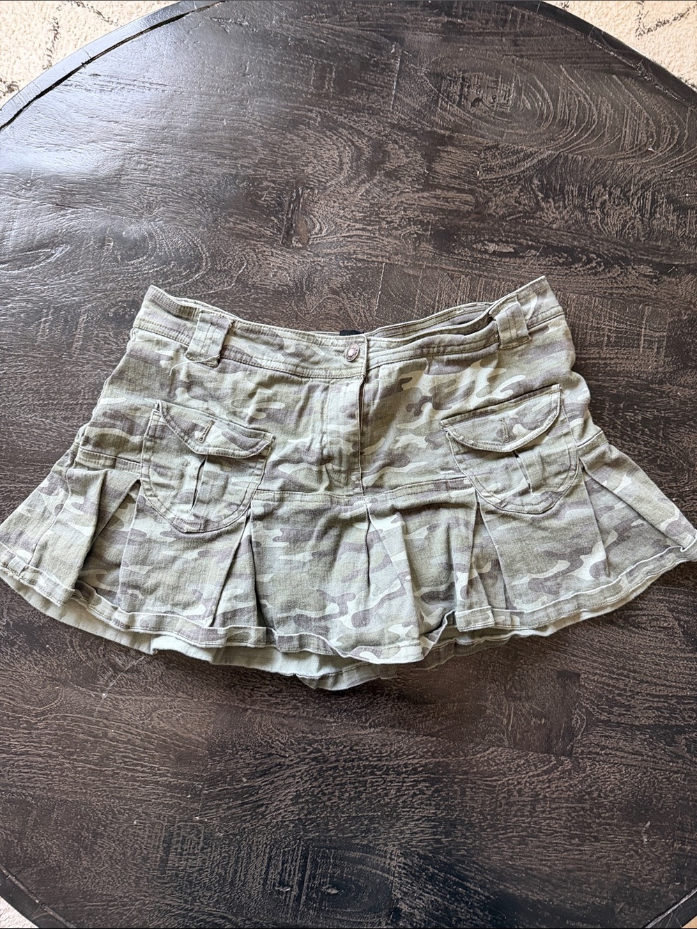 Arizona Jean Company Camo Pleated Mini Skort